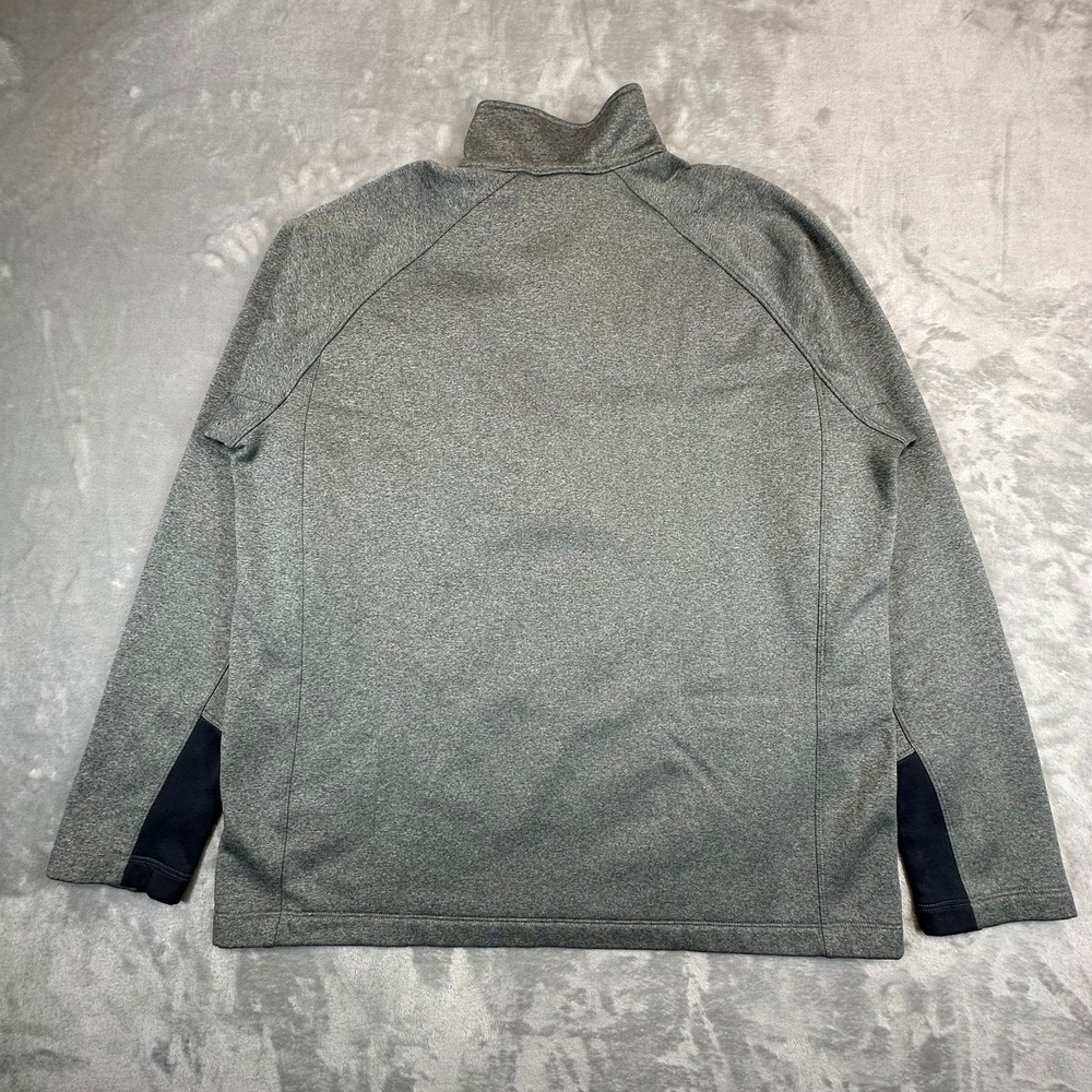 The North Face Pullover Mens XL Grey Quarter Zip Tech Fleece Jacket 0324 - Picture 8 of 9